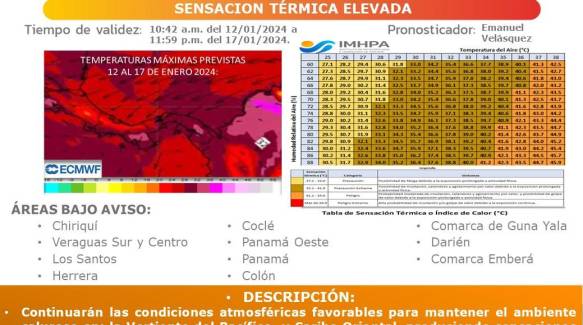 Instituto De Meteorolog A Emite Aviso De Vigilancia Por Elevada