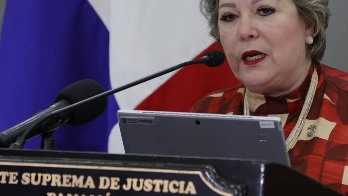 La presidenta de la Corte Suprema de Justicia de Panamá, María Eugenia López.