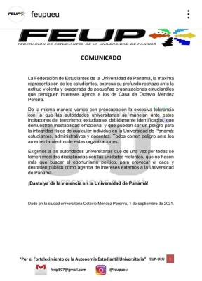 Comunicado de la FEUP