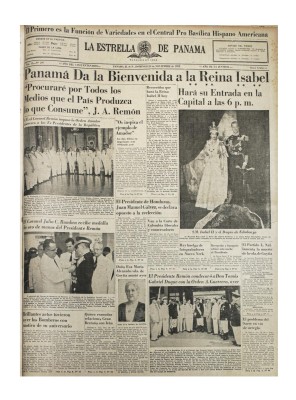 Portada de La Estrella de Panamá el 29 de noviembre de 1953