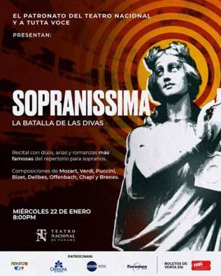 Sopraníssima se llevará a cabo en el Teatro Nacional.