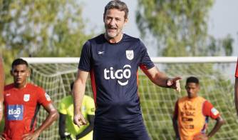 Christiansen durante un entrenamiento con la Selección Nacional de Panamá.