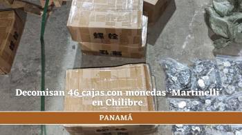 Decomisan 46 cajas con monedas `Martinelli ´