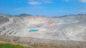 Imagen ilustrativa del tajo en la mina Cobre Panamá, en Donoso, provincia de Colón.