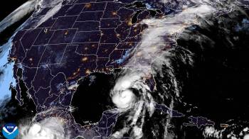 Imagen del avance del huracán Helene.