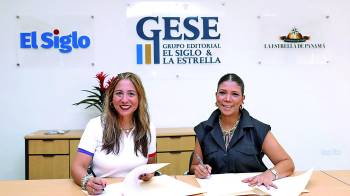 Ivette Chen, directora comercial de Contraxeña Productions S. A., y Ciara Campos, coordinadora de Mercadeo de Grupo GESE.