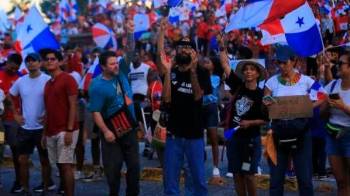 Protestas en contra de la minería en Panamá.