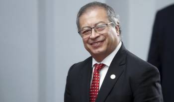El presidente de Colombia, Gustavo Petro, captado cuando asistió a la investidura de su homólogo de Panamá, José Raúl Mulino, este 1 de julio.