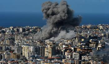 Bombardeo de Israel sobre el distrito Dahieh de Beirut, capital del Líbano.