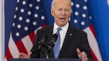 El presidente de Estados Unidos, Joe Biden, pronuncia el último discurso sobre política exterior de su presidencia en el Departamento de Estado en Washington, D. C.