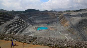 El tajo de la mina Cobre Panamá, ubicada en Donoso, provincia de Panamá.