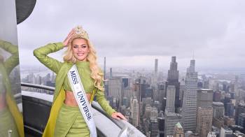 La Miss Universo Victoria Kjaer Theilvig ilumina el Empire State Building en honor a Miss Universo 2024.