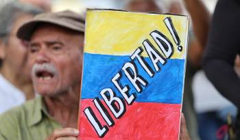 Foto de archivo de simpatizantes de la líder opositora María Corina Machado y del opositor Edmundo González, que piden libertad de presos políticos de la oposición detenidos tras las elecciones del 28 de julio.