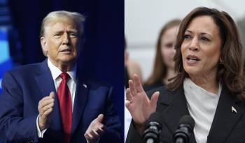 Los candidatos a la presidencia de Estados Unidos el expresidente Donald Trump (izq.) y a la actual vicepresidenta Kamala Harris.