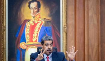 El presidente de Venezuela, Nicolás Maduro, durante una rueda de prensa el miércoles 31 de julio en el Palacio de Miraflores en Caracas (Venezuela).