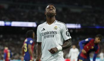 Vinícius Jr. durante el partido contra el FC Barcelona.