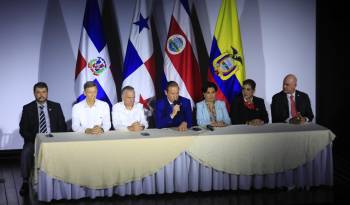 Martínez-Acha se reunió con sus homólogos de República Dominicana, Roberto Álvarez; Arnoldo André Tinoco de Costa Rica, y Gabriela Sommerfeld de Ecuador.