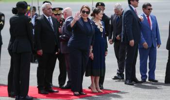 Llegada de la presidenta de Honduras, Xiomara Castro a Panamá