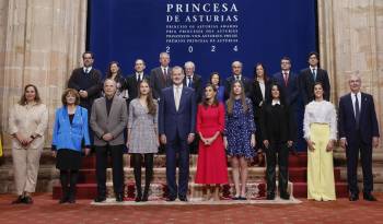 Imagen de la recepción oficial a los premiados en el Princesa de Asturias.