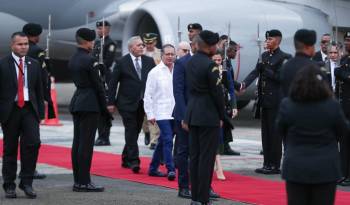 Llegada del presidente de Colombia, Gustavo Petro