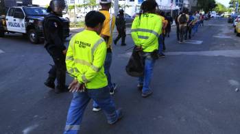 Los miembros del sindicato se encuentran resguardados en el área de construcción del nuevo Hospital del Niño.