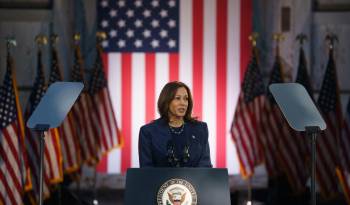 La vicepresidenta estadounidense y actual candidata presidencial demócrata, Kamala Harris.