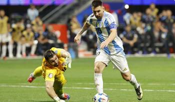 Lionel Messi durante el enfrentamiento contra Canadá en la Copa América 2024.