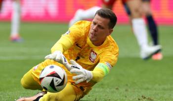 Wojciech Szczęsny durante un partido con Polonia en la Eurocopa 2024.