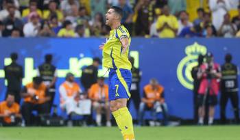 Cristiano Ronaldo celebrando un gol con el Al-Nassr.