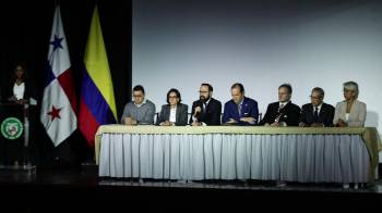 En la conferencia de prensa donde se confirmó la puesta en marcha del proyecto de interconexión eléctrica Panamá-Colombia, participaron funcionarios de ambos países.