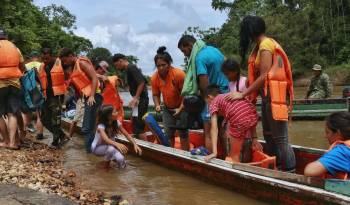 Migrantes en la provincia de Darién