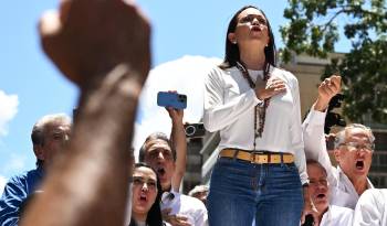 ‘Venezuela vive días decisivos (...). Sabemos que contamos con el apoyo de los pueblos de las Américas’, dijo Machado.