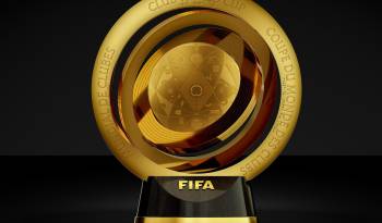 El trofeo para el ganador del Mundial de Clubes 2025.