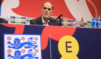 Thomas Tuchel durante su presentación como nuevo director técnico de Inglaterra.