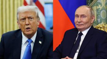 Combo de fotografías de archivo del presidente de Estados Unidos, Donald Trump (i), y el presidente de Rusia, Vladimir Putin.