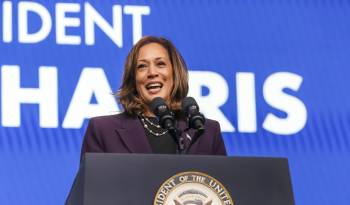 La vicepresidenta estadounidense y futura candidata demócrata a la presidencia, Kamala Harris, en un discurso en Texas el pasado día 25 de julio.