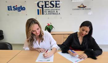 El convenio de patrocinio fue firmado por Ilka Ender, directora ejecutiva y miembro de la Fundación Puertas Abiertas y Jitzel Sandoval, gerente de Ventas y Mercadeo del Grupo GESE.