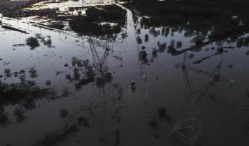 Fotografía aérea que muestra la magnitud de las inundaciones en Brasil.