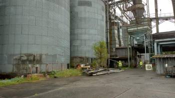 Imagen de 2021 del silo de Chiriquí, cuando se iniciaron los trabajos de desmantelamiento.