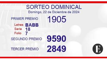 Sorteo de oro dominical del 21 de diciembre de 2024