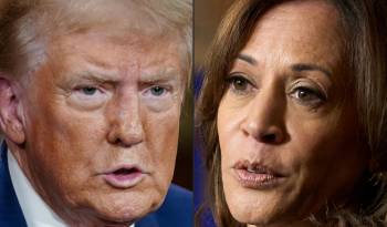 Los candidatos presidenciales Donald Trump y Kamala Harris.