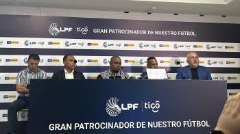 Instantes de la conferencia de prensa con algunos entrenadores de la LPF previo al inicio del torneo.