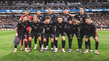 El equipo titular del Inter Miami en el duelo amistoso contra el CF América.