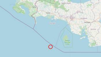 El sismo se produjo a las 9:50 a.m. y tuvo una profundidad de 10 kilómetros.