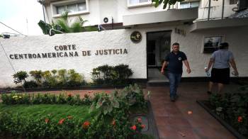 Vista de la fachada de la sede de la Corte Centroamericana de Justicia en Managua.