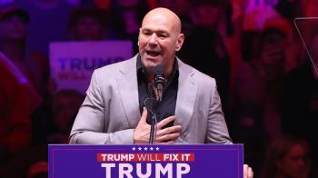 Fotografía de archivo de Dana White, empresario estadounidense y presidente de la UFC, durante un mitin realizado para el expresidente de EE.UU. y candidato presidencial republicano Donald Trump, en el Madison Square Garden de Nueva York, Nueva York, EE. UU., el 27 de octubre de 2024.