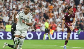 Kylian Mbappe en su debut en el Santiago Bernabéu