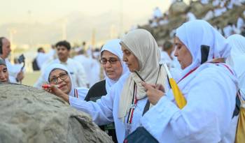 Peregrinos musulmanes en la ciudad de La Meca en Arabia Saudí, para celebrar la fiesta del Hach 2024.