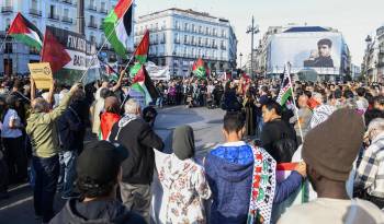 Fotografía de archivo de una marcha en favor de Palestina llevada a cabo en Madrid.