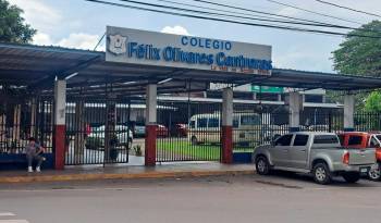 Entrada principal del Colegio Félix Olivares en la ciudad de David, Chiriquí.